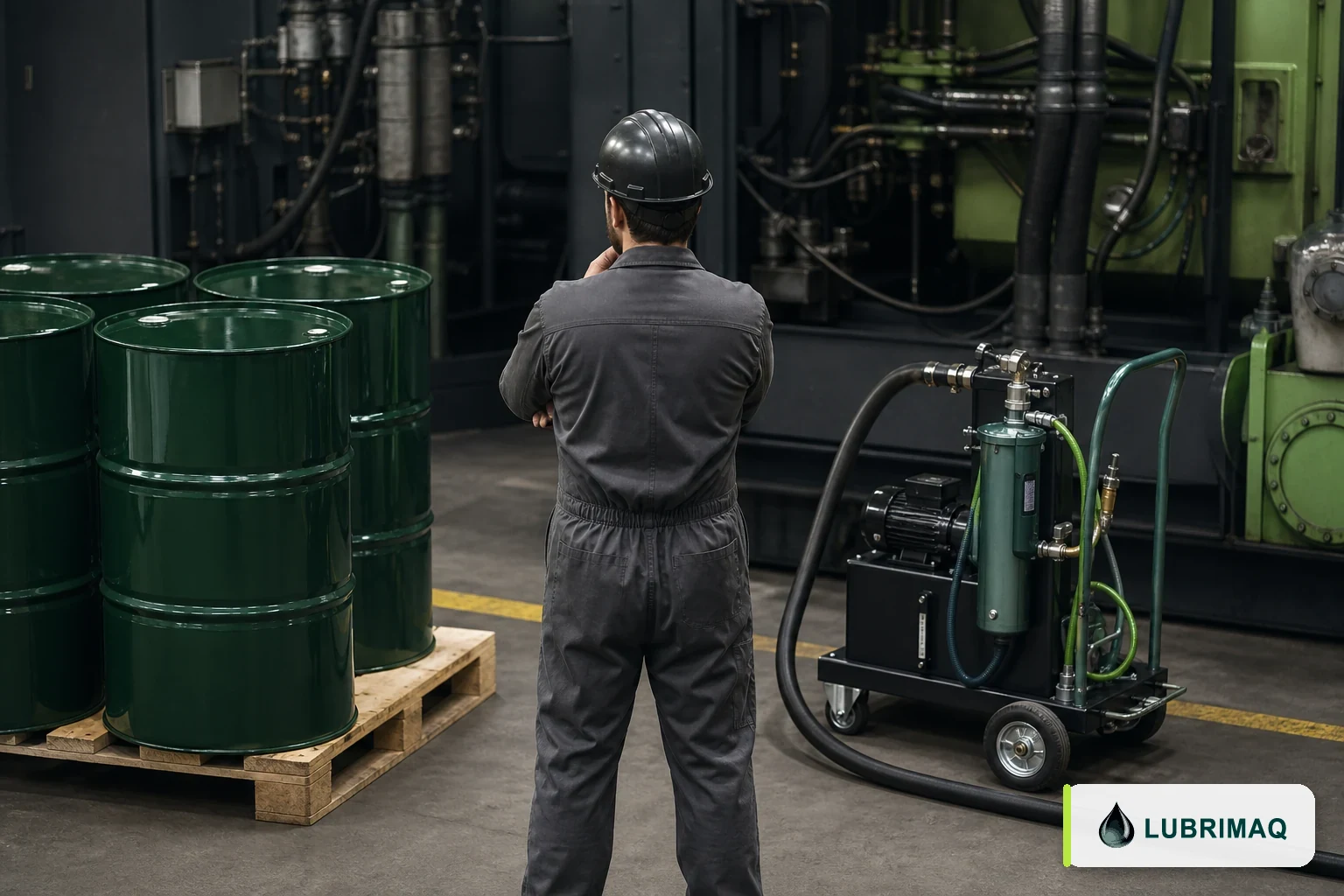 Comparação entre troca e filtragem de óleo industrial